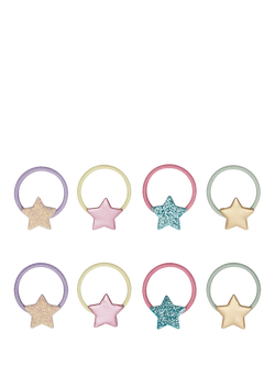 Mimi & Lula Kids' Mini Star Hair Ties, Pack of 8, Multi, Multi