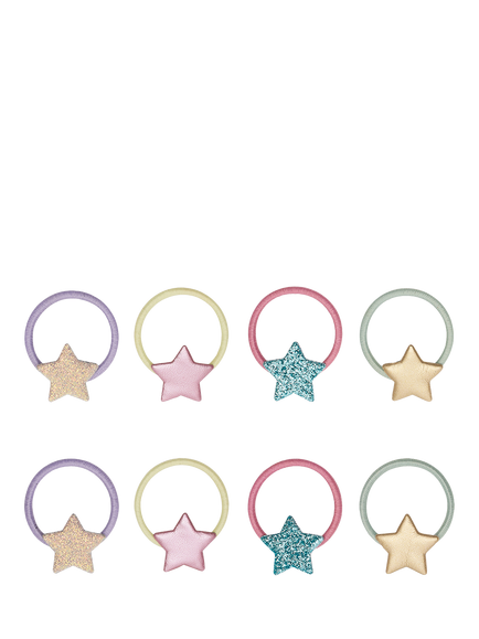 Mimi & Lula Kids' Mini Star Hair Ties, Pack of 8, Multi, Multi