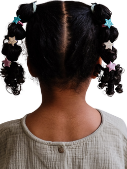 Mimi & Lula Kids' Mini Star Hair Ties, Pack of 8, Multi - view 2, Multi