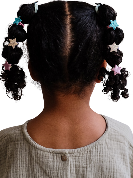 Mimi & Lula Kids' Mini Star Hair Ties, Pack of 8, Multi - view 2, Multi
