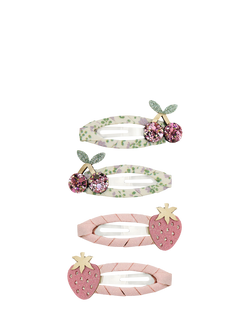 Mimi & Lula Kids' Summer Fruits Hair Clips, Pack of 4, Multi, Multi