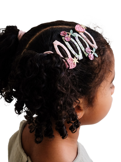 Mimi & Lula Kids' Summer Fruits Hair Clips, Pack of 4, Multi - view 2, Multi