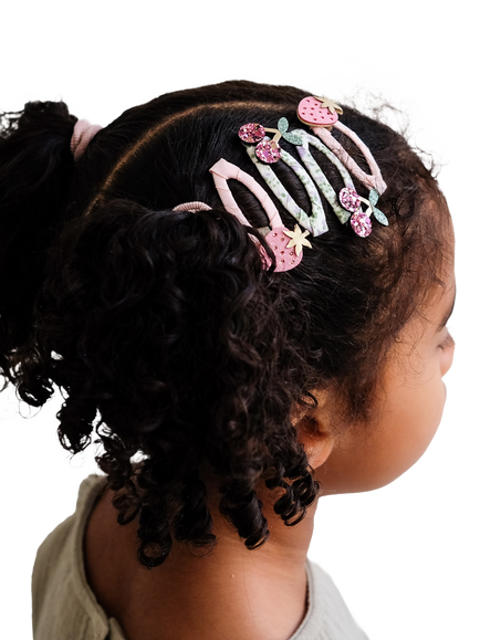 Mimi & Lula Kids' Summer Fruits Hair Clips, Pack of 4, Multi - view 2, Multi