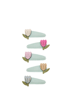 Mimi & Lula Kids' Mini Tulip Hair Clips, Pack of 5, Multi, Multi