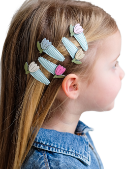 Mimi & Lula Kids' Mini Tulip Hair Clips, Pack of 5, Multi - view 2, Multi