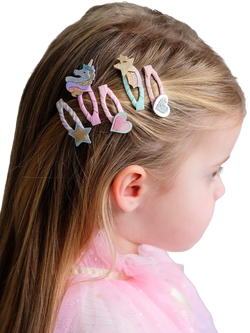 Mimi & Lula Kids' Mini Unicorn Hair Clips, Pack of 5, Multi - view 2, Multi