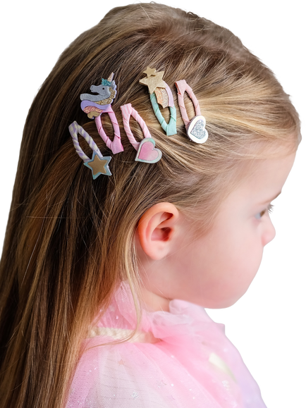 Mimi & Lula Kids' Mini Unicorn Hair Clips, Pack of 5, Multi - view 2, Multi