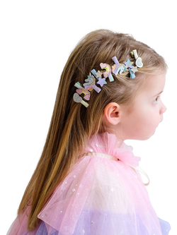 Mimi & Lula Kids' Mini Unicorn Hair Clips, Pack of 8, Multi - view 2, Multi