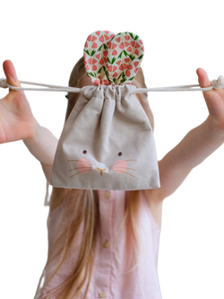 Mimi & Lula Kids' Easter Bunny Hair Clip and Pouch Set, Pink - view 2, Pink