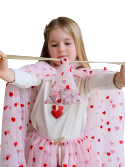 Mimi & Lulu Kids' Valentine Hair Accessories and Pouch, Pink Multi - view 2, Pink Multi