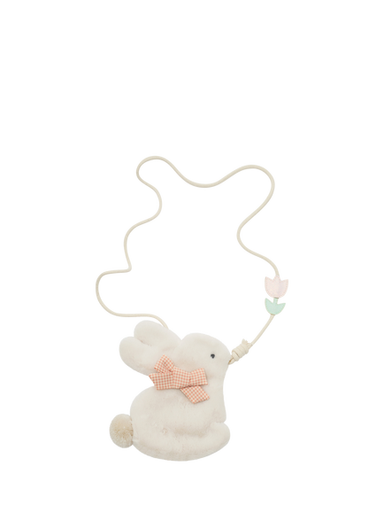 Mimi & Lula Kids' Fluffy Bunny Bag, Cream, Cream