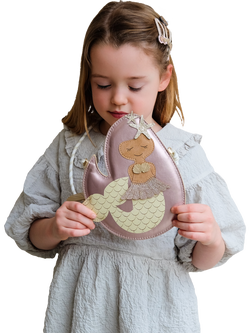 Mimi and Lula Kids' Glitter Mermaid Bag, Metallic - view 2, Metallic