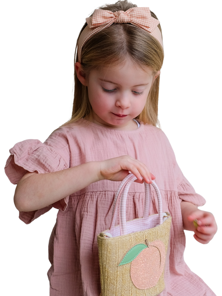 Mimi & Lula Kids' Glitter Peach Basket, Neutral - view 2, Neutral