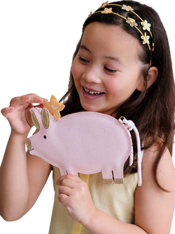Mimi and Lula Kids' Penelope Pig Bag, Pink - view 2, Pink