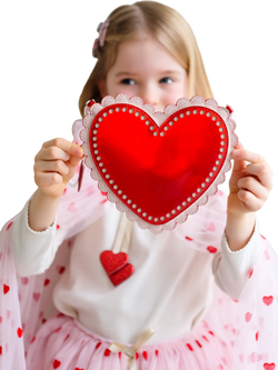 Mimi & Lula Kids' Scalloped Heart Bag, Red - view 2, Red