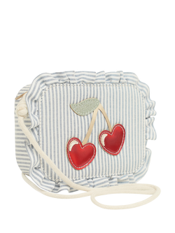 Mimi & Lula Kids' Striped Cherry Bag, Blue, Blue