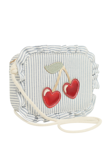 Mimi & Lula Kids' Striped Cherry Bag, Blue, Blue