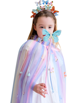 Mimi & Lula Kids' Butterfly Cape, Multi - view 2, Multi