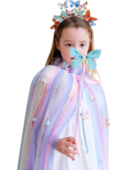 Mimi & Lula Kids' Butterfly Cape, Multi - view 2, Multi