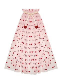 Mimi & Lula Kids' Tulle Heart Cape, Pink Multi, Pink Multi