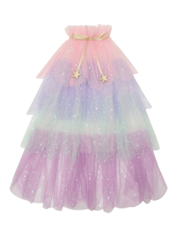 Mimi and Lula Kids' Scallop Pastel Cape, Pastel, Pastel