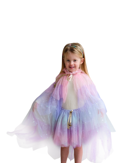 Mimi and Lula Kids' Scallop Pastel Cape, Pastel - view 2, Pastel