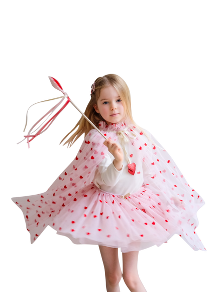 Mimi & Lula Kids' Tulle Heart Tutu, Pink Multi - view 2, Pink Multi