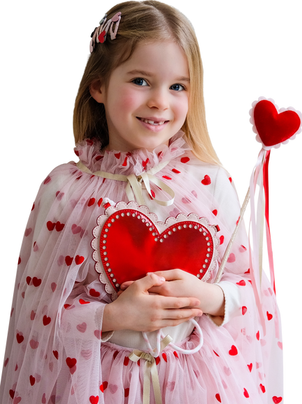 Mimi and Lula Velvet Heart Wand, Pink Multi - view 2, Pink Multi