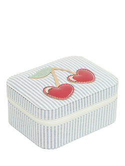 Mimi and Lula Kids' Cherry Jewellery Box, Blue, Blue
