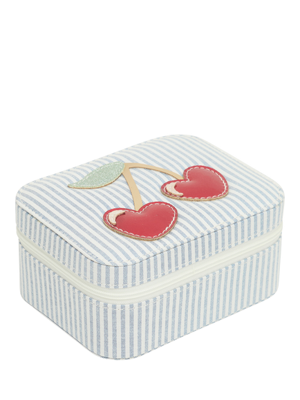 Mimi and Lula Kids' Cherry Jewellery Box, Blue, Blue