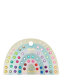 Mimi & Lula Kids' Bright Gem Stick On Earrings, Multi, Multi