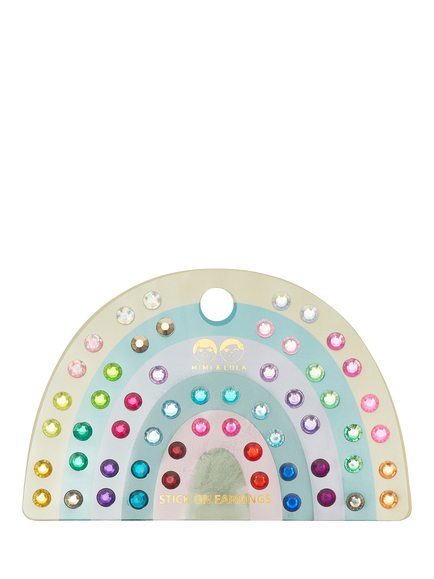Mimi & Lula Kids' Bright Gem Stick On Earrings, Multi, Multi