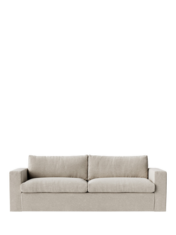Swoon OUTLET Evesham Large 3 Seater Sofa Bed, Like New, House Weave Chalk, House Weave Chalk