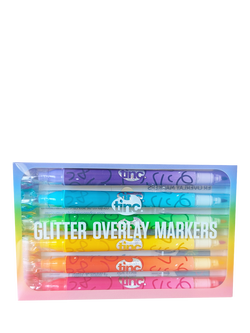 Tinc Overlay Glitter Marker Pens, Set of 6, Multi, Multi