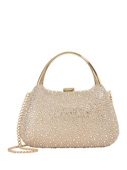 Dune London Beamings Embellished Evening Bag, Gold, Gold