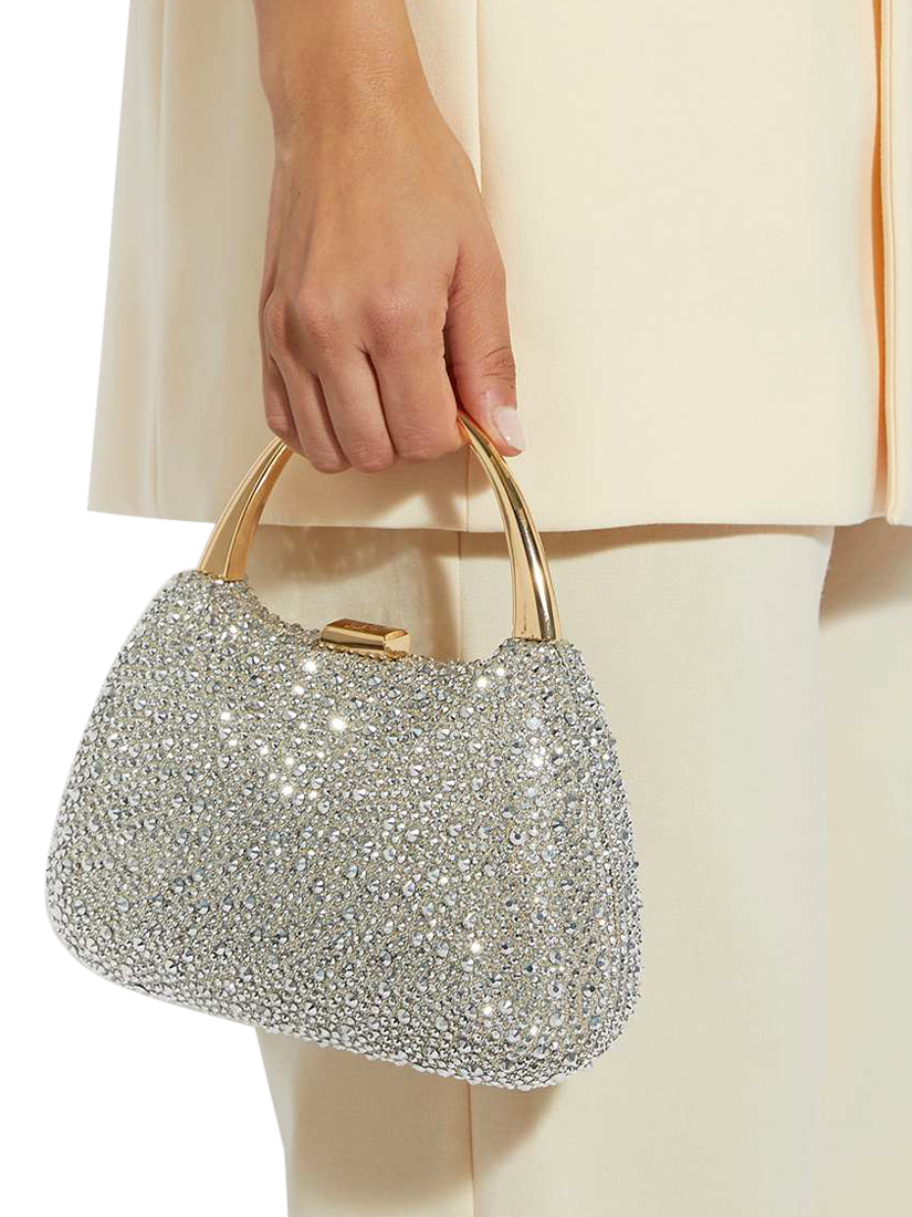 Product image 2 of 5, which shows Dune London Beamings Embellished Evening Bag, Gold