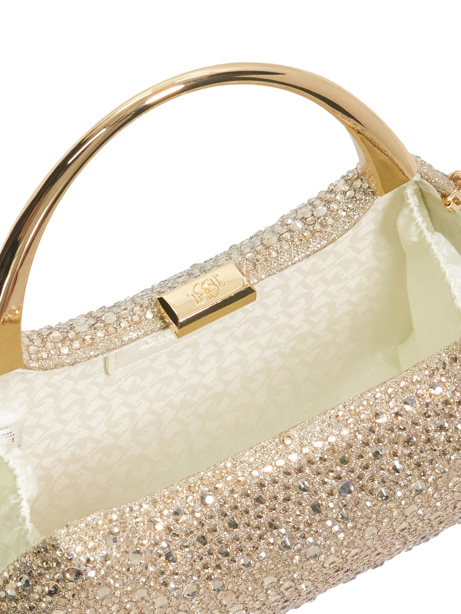Product image 4 of 5, which shows Dune London Beamings Embellished Evening Bag, Gold