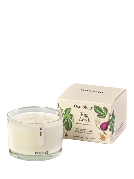 Osmology by Aery Fig Leaf Three Wick Scented Candle, 1.1kg, White