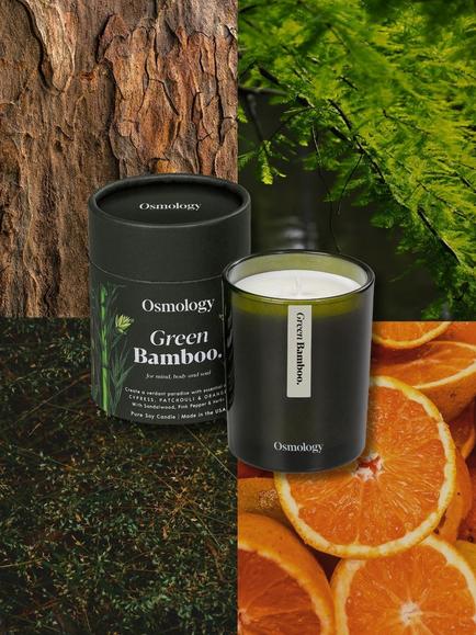 Osmology by Aery Green Bamboo Scented Candle, 200g - view 2, Green