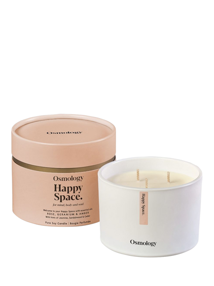 Osmology by Aery Happy Space Three Wick Scented Candle, 450g, Pink