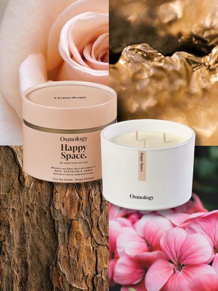 Osmology by Aery Happy Space Three Wick Scented Candle, 450g - view 2, Pink