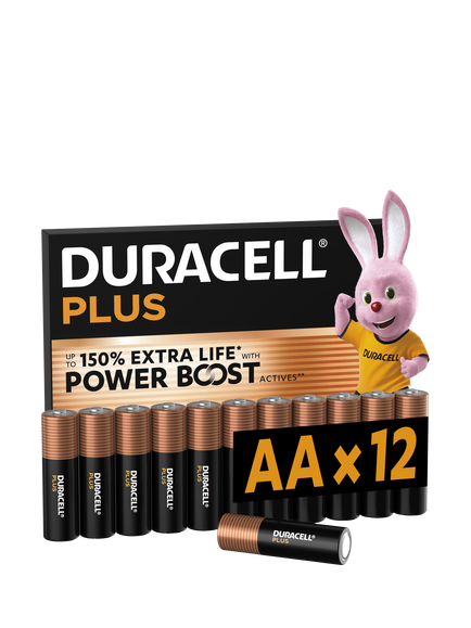 Duracell Plus AA Batteries, Pack of 12, 
