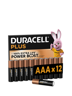 Duracell Plus AAA Batteries, Pack of 12, N/A