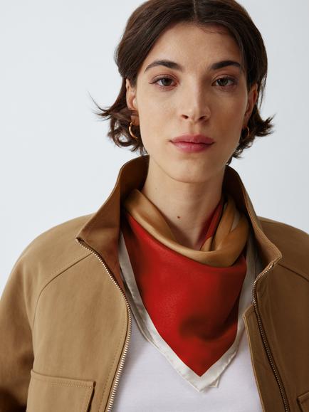 John Lewis Heritage Pure Silk Scarf, Red Multi