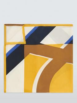 John Lewis Heritage Pure Silk Scarf, Yellow Multi - view 2, Yellow Multi