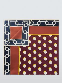 John Lewis Polka Dot Pure Silk Scarf, Multi - view 2, Multi