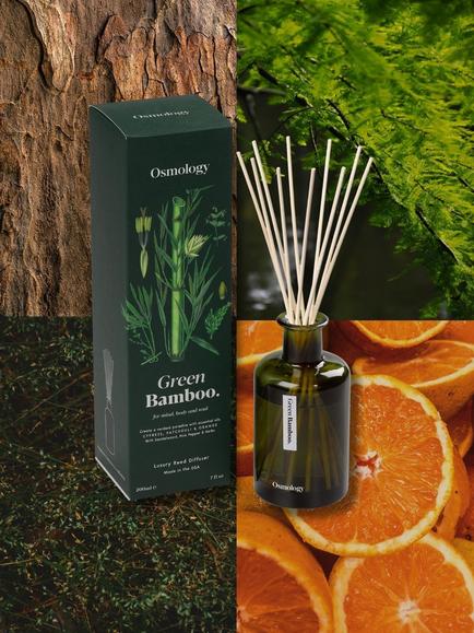 Osmology by Aery Green Bamboo Reed Diffuser, 200ml - view 2, Green