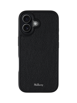 Mulberry iPhone 17 Leather Phone Case, Black, Black
