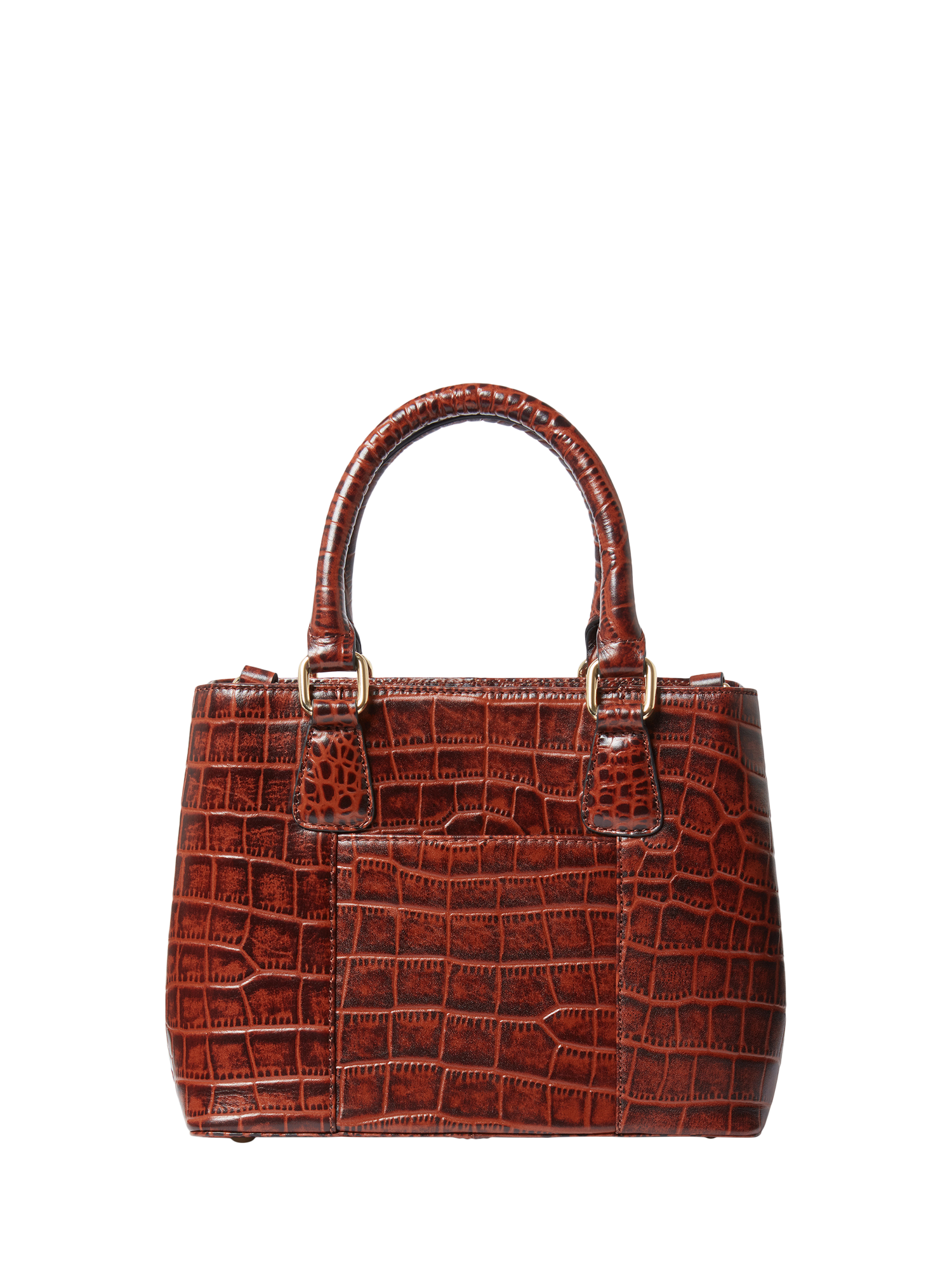 Product image 4 of 6, which shows OSPREY LONDON Mini Adaline Leather Grab Bag, Brandy