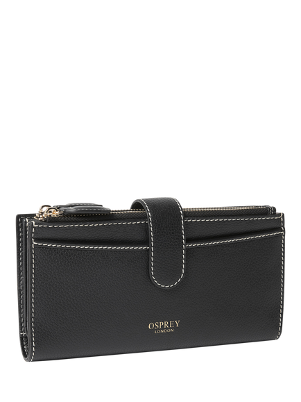 OSPREY LONDON Savanna Leather Matinee Purse - view 2, Black
